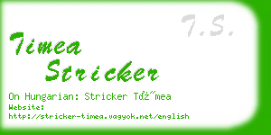 timea stricker business card